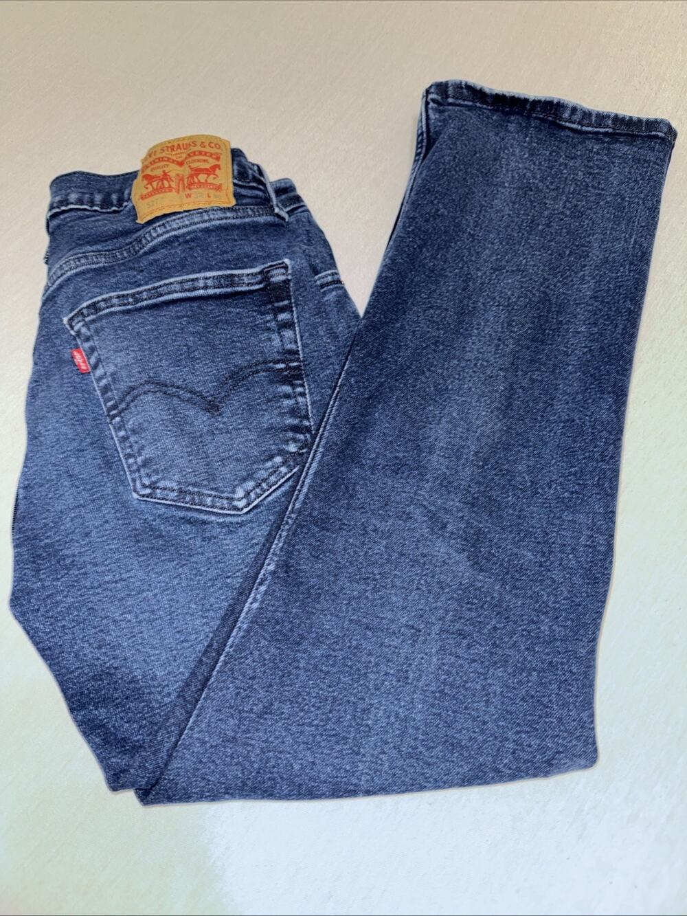 Levis 527 Low Boot Cut Jeans Mens 32x30 Dark Denim Indigo Excellent Condition
